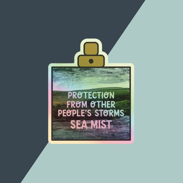 'Protection' Holographic Die Cut Sticker