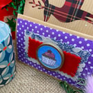 Cupcake brooch polkadot christmas gift