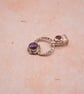 Amethyst and Tourmaline Silver Pendant Handmade