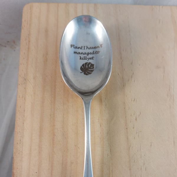Upcycled Silver Plated Engraved Plant Stake (SPS032602)
