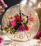 Handmade Resin Floral Wall Clock with Real Pressed Flowers 10 Inch - Image 3