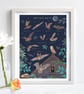 British Bats Nature Guide Illustration Print - Image 6
