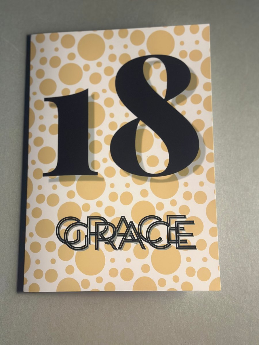 Luxury 18th Birthday Card - Gold Polka Dot Design - Personalised Name