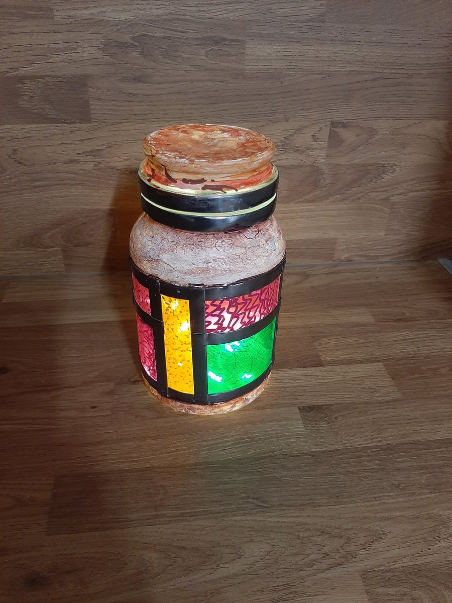 pink marl Stained glass shabby chic