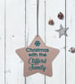 Personalised Bauble Star Family Christmas Wooden Tree Decoration - Image 3