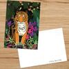 Jungle Tiger, Postcard with Tiger Illustration