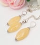 Lemon Jade Drop Bead Pendant with Matching Earrings, 2 Piece Jewellery Set - Image 1