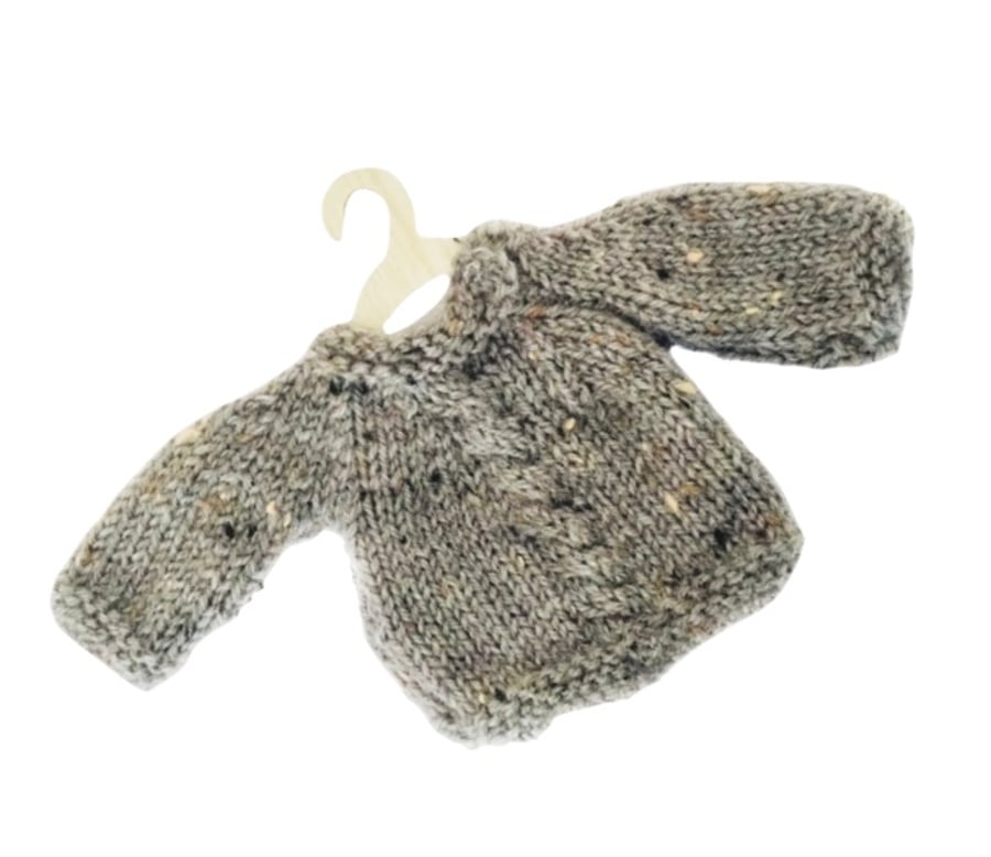 Tweedy Grey Cable Jumper