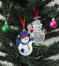 Christmas decoration, snowman decoration, present. - Image 7