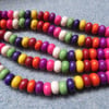 30 x Dyed Turquoise Beads - 6mm x 4mm - Donut - Mixed Colour 