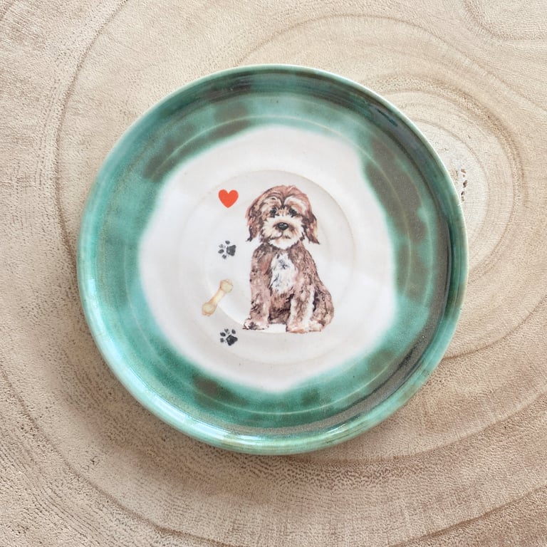 Summer Seconds Cute Dog Hand Thrown Ceramic Dish