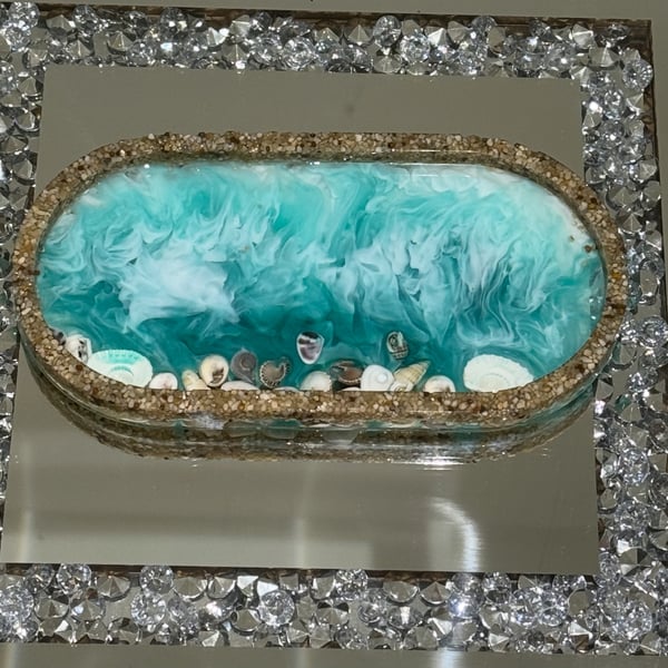Handmade resin tray