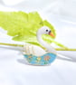 Hand-painted Swan Brooch - Image 2
