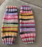 Hand Knitted Striped Fingerless Wrist Warmers