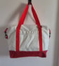 Large Upcycled Sailcloth Travel Bag – Zipped Weekender and Carryall Tote - Image 9
