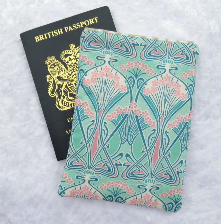 Passport Cover, made from Liberty Tana Lawn, Ianthe