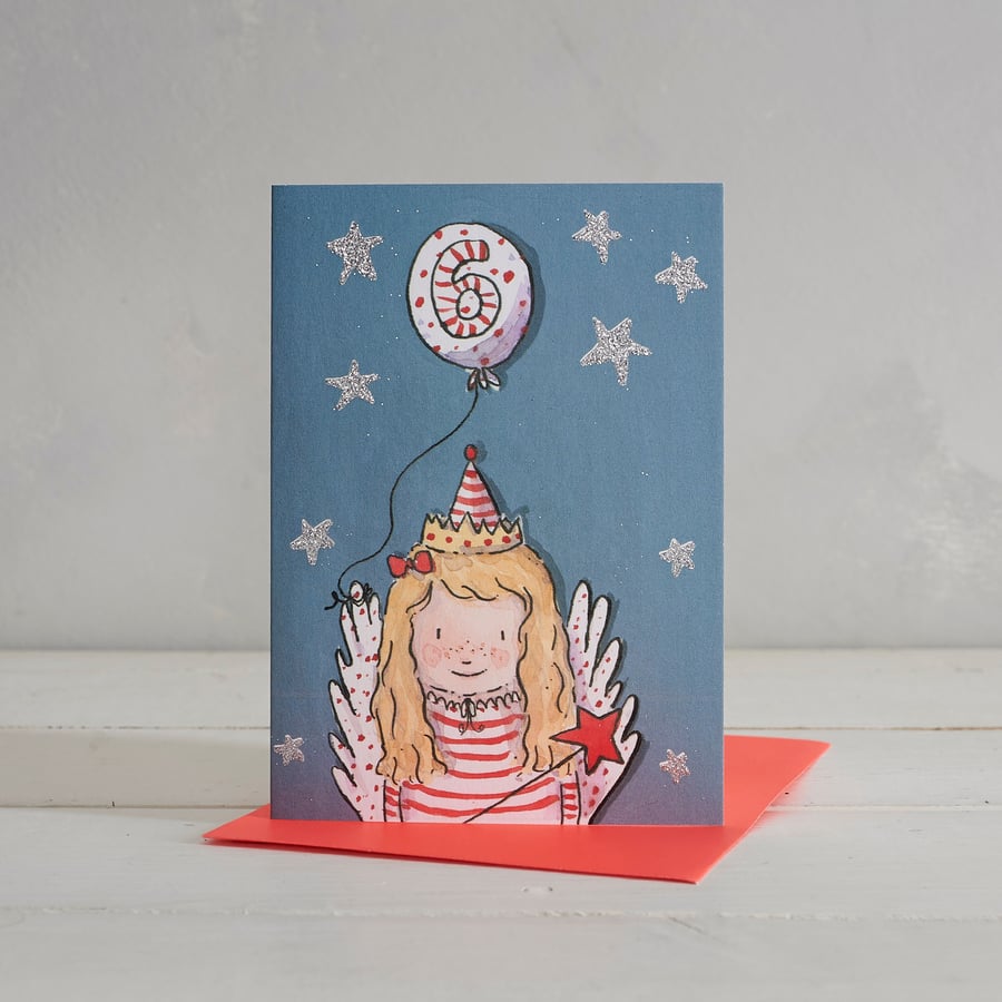Children's Happy 6th Birthday Fairy Greetings Card