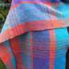 Handwoven Striped Cotton Blend Scarf, Tassel Fringe