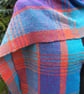 Handwoven Striped Cotton Blend Scarf, Tassel Fringe