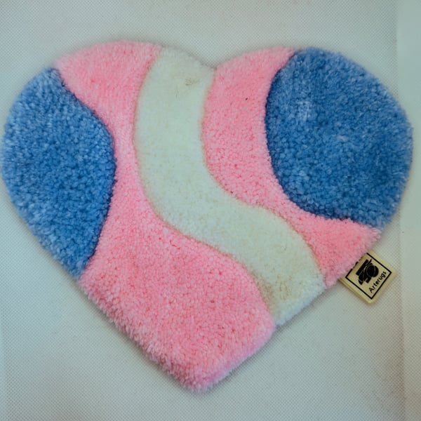 Heart shaped transgender flag