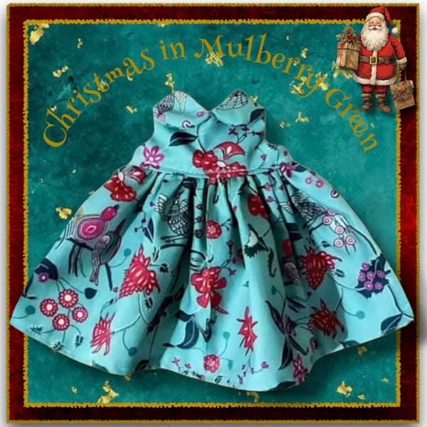 Turquoise and Red Dress