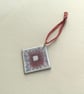Square Snowflake Enamelled Christmas Decoration - Image 4