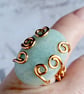 Amazonite and Copper Wire-Wrapped Positivity Ring, Unique Piece,UK Size L - Image 6