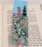 Garden Bookmark - embroidered and painted - Image 2
