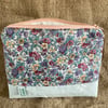 Liberty cotton makeup zipper cosmetic pouch bag ideal gift hand made.Free Post 