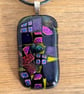 Purple Dichroic Fused Glass Pendant