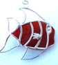 Tropical Fish Suncatcher Stained Glass Handmade Red 033 - Image 4