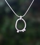 Silver  Seed Pod Necklace
