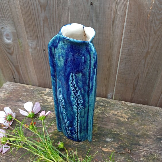 Blue Linaria vase