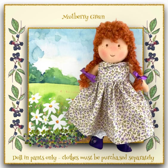 Doll - Violet Valentine - a handcrafted Mulberry Green doll
