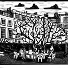 Linocut print commission.