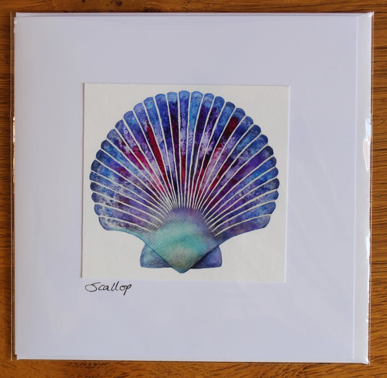 Scallop Handmade Greetings Card