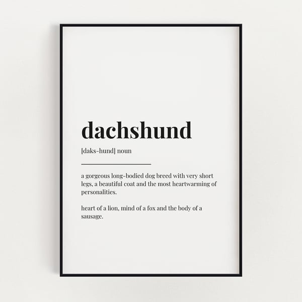 Dachshund Definition Print