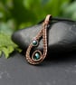 Simple Wire Wrapped Copper Teardrop Pendant - Choice of Colours - Image 5