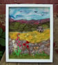 Needle felt and embroidered picture -  Buttercup field - Image 9