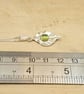 Peridot Leaf Pendant Necklace. August birthstone jewellery - Image 4