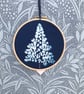  Contemporary Botanical Cyanotype Art- In an Embroidery Hoop - Image 1