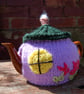 Country cottage tea cosy - hand embroidered, to fit a tea for one or two  teapot - Image 3