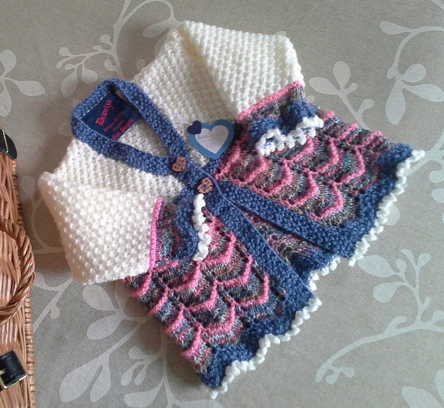 Baby Girls Knitted Cardigan  3-9 months size