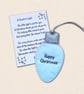 A Teacher's Light Christmas Tree Decoration - Light Bulb Ornament