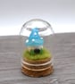 small glass toadstool fairy house keepsake figure