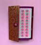 Distinctive Hand-Sewn Cross-Stitch Geometric Bookmark Felt Backed Handmade Gift