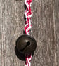 12 Bells of Christmas macrame candy stripe garland with metal jingle ...