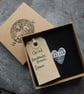 Handmade Ceramic Calon Cariad Heart brooch - Image 7