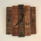Rustic wooden wall clock. 49cm x 53cm. 100% reclaimed pallet wood. Free Postage!
