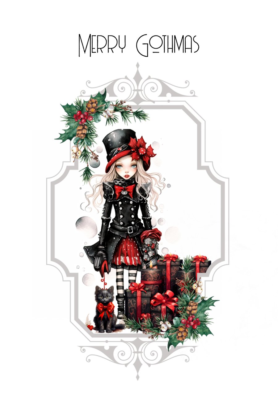 Cute Goth Christmas - Gothmas Card